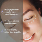 Eve Hansen Anti-Aging Eye Gel with Peptides | Under-Eye Cream With Plant Stem Cells, Hyaluronic Acid, Vitamin E | Cruelty-Free, Vegan, Made in USA .5 oz