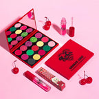 KimChi Chic Cherry Chic Eyeshadow Palette - 12 Ultra Pigmented Shades, Shimmer, Matte & Glitter Finishes, Talc Free & Infused with Vitamin E, Cruelty Free, Sex Kitten, 0.68oz