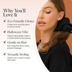 Kitsch Pleated Scrunchie for Women - No Crease Hair Ties No Damage, Stylish and Comfortable Fabric Ponytail Holders for Everyday Hairstyles & Spooky Season Looks | Ideal Gifts for Women - 1pc