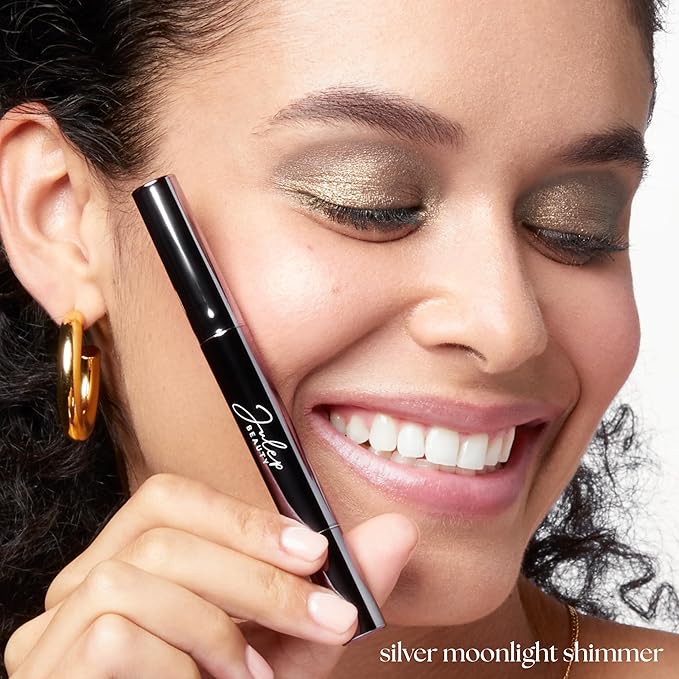 Julep Eyeshadow 101 Cream-to-Powder Waterproof Shadow Stick – Silver Moonlight Shimmer – Long-Lasting, Crease-Proof, Medium Golden-Beige Shimmer Eyeshadow with Built-in Smudger