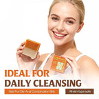 Turmeric, Tea Tree & Ginger Soap Bar (Pack of 3) – 2-in-1 Cleansing & Refreshing, Cold Process Handmade Bar with Essential Oils, Gentle Body Soap for Daily Use