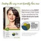 Naturtint 4W Radiant Dark Brown Permanent Hair Color (Pack of 1), Ammonia Free, Vegan, Cruelty Free, up to 100% Gray Coverage, Long Lasting Results (Packaging may vary)