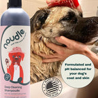 Pets - Deep Cleaning Shampoudle, 16oz, Moisturizing and Gentle All Natural pet Shampoo with Activated Charcoal, Lemongrass, Cedarwood, Pine, and Oatmeal
