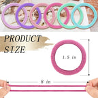 Nylon Hair Ties - No Damage,Strong Soft Cotton Hair Bands Accessories for Thick Hair 100PCS Ponytail Holders for Women Girls