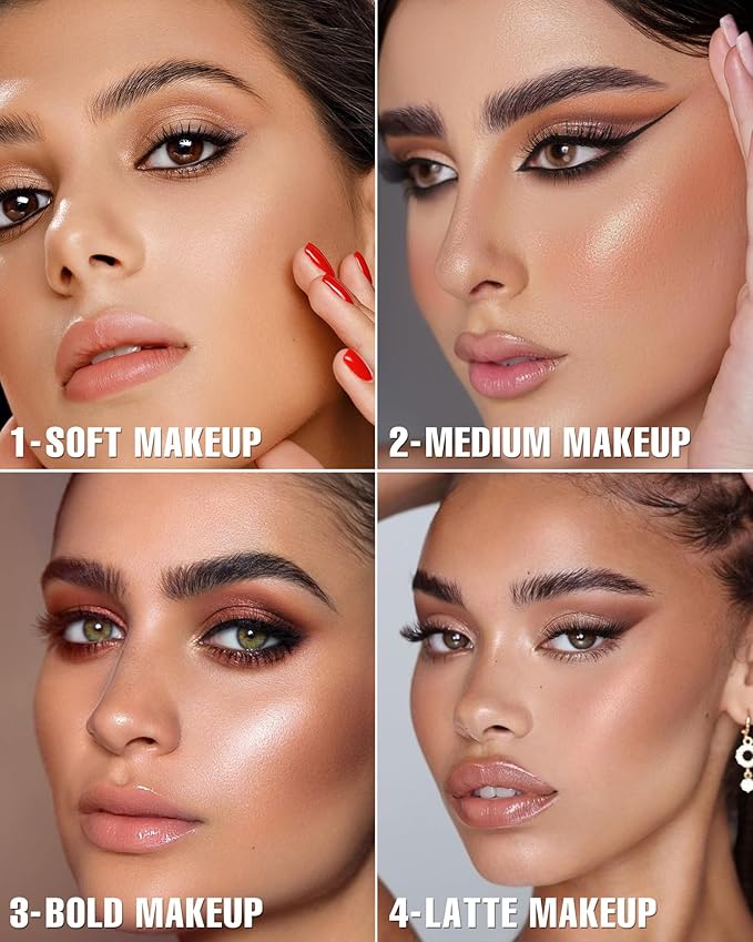 Brown Eyeshadow Palette Matte 8Color, Neutral Naked Nude Eye Shadow for Latte Makeup, Warm Brown Shimmery Eye Looks, Long Lasting & Pigmented (Naked)