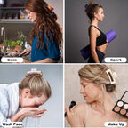 4.1 Inch Large Claw Clips - 12 Pcs Jumbo Square Jaw Clips for Thick Hair, Bulk Hair Accessories for Women and Girls - Transparent