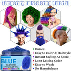 6 Color Temporary Hair Color Wax,Christmas Gifts,Stocking Stuffers for Kids, Blue Green Purple Pink Orange Red Hair Dye Natural Instant Hair Wax Color,DIY Temporary Hair Color for Kids Teens Women Men