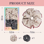 2Pcs Big Hair Scrunchies for Women, Fashion No Crease Hair Ties for Thin Thick Hair,Soft Hair Bands No Damage for Girls, Ideal Gifts for Women (Set 11)
