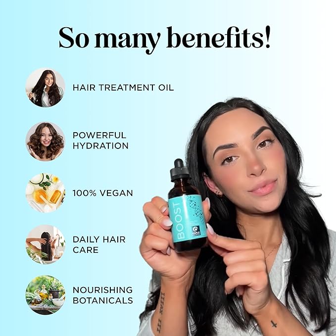 Volumizing Rosemary Hair Oil Serum - Moisturizing Scalp and Hair Oil for Men & Women Infused with Amla Black Castor Pumpkin Argan & Jojoba - Lightweight Hydrating Vegan & Color Safe (Herbal Scent)