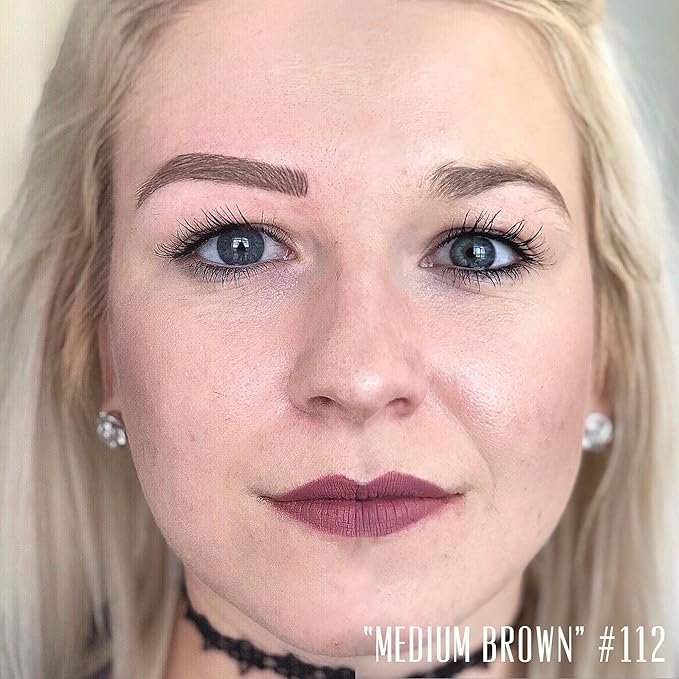 MADLUVV Professional Makeup Pigment for PMU Brow Artistry, Made in the USA, Vegan, Cruelty-free, Non-Toxic, Gel Consistency & High Retention - Medium Brown 112