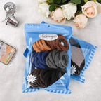 50PCS Hair Ties for Women, Cotton Seamless Hair Bands, Elastic Ponytail Holders, No Damage for Thick Hair, 2 Inch in Diameter, 6 Colors by Nspring