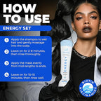 Naissant Energy Treatment Shampoo | Hair Growth Accelerator, Strengthener for Color Treated & Natural Hair | Enriched with Marine Glycogen & Natural Extracts to Prevent Hair Loss (10.1 Fl Oz)