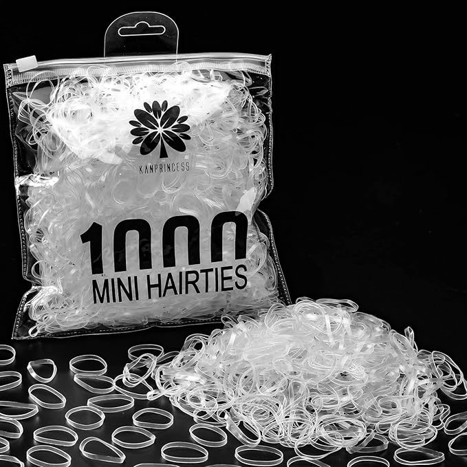 1000PCS Hair Rubber Bands(clear)