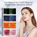 Red Light Therapy for Face LED Face Mask Light Therapy Cordless USB Rechargeable,Red Mask for Home Working Travel Yoga Sleep