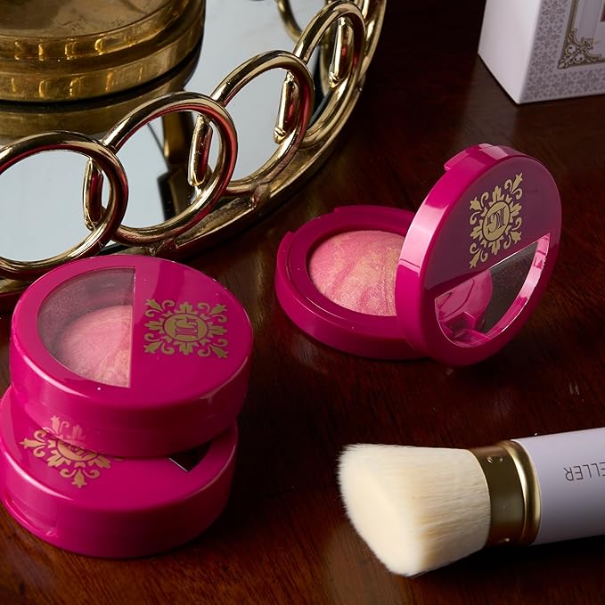 LAURA GELLER NEW YORK Holiday 2025 Limited Edition Baked Blush-n-Brighten Marbleized Blush - Skyline Sunset - Pink Color for Cheeks