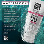 SolRX MINERAL+ SPF 50 Mineral Sunscreen with Zinc Oxide – Reef Safe, Broad Spectrum UVA/UVB Protection, Water Resistant Sunblock for Face & Body