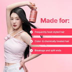 KUNDAL Holiyday Silky Glow Edition - Protein Bonding Shampoo 500ml + Treatment 250ml + Hair Scrunchie [Violet Muguet] - Korean Hair Care, Damage Repair, Heat Protection, Stocking Stuffers