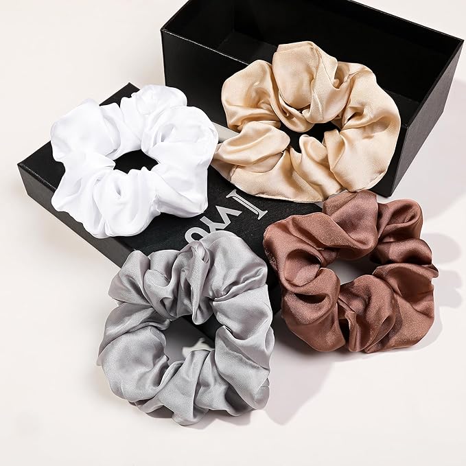 Hair Ties Scrunchies for Women's, for Girls Big Scrunchies Both for Thick Hair or Thin Hair Curl Hair No Crease Ponytail Holder No Hurt Your Hair