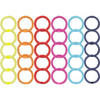 Bracelet Hair Ties for Women Girls, Funtopia 30 Pcs Colorful Elastics Hair Bands Ponytail Holders for Thick Hair, No Metal No Damage Soft Hair Ties with Bead, Bulk Set