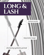 HEVVYMAKEUP Define Eyes Mascara Black Long & Lash - Lash Extension Lengthening, Defining - Feathery Soft, No Smudging, No Clumping - Korean Eye Makeup, 0.30 fl.oz.