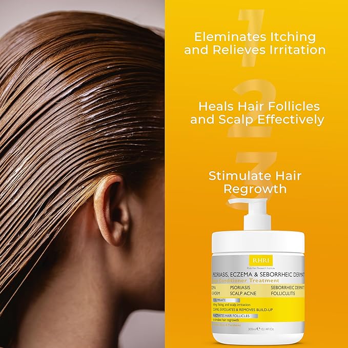 Anti Fungal Psoriasis Conditioner for Psoriasis, Eczema & Seborrheic Dermatitis | With DHT Blockers, Mineral Complex & Tea Tree Oil | Soothes Dry Itchy Scalp & Supports Hair Growth for Men & Women