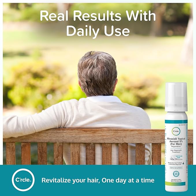 Minoxidil for Men Foam 5% - Unscented 3 Month Supply - Helps Restore Vertex Hair Loss & Thinning - 5% Minoxidil Foam For Men - Extra Strength Supports Hair Regrowth