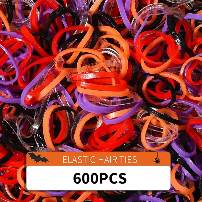 Rubber Bands for Hair, YGDZ 5 Colors 600 PCS Elastic Hair Ties with Organizer Box, Small Hair Bands for Girl, Baby, Hair Accessories for Women, Toddler