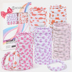 Bessrung 50 PCS Seamless Hair Ties, No Damage Elastics Hair Ties for Women Girls, Soft Stretchy Ponytail Holders for Thin Thick Hair, Snag-Free Hair Bands Stocking Stuffers Christmas Gift(Love)