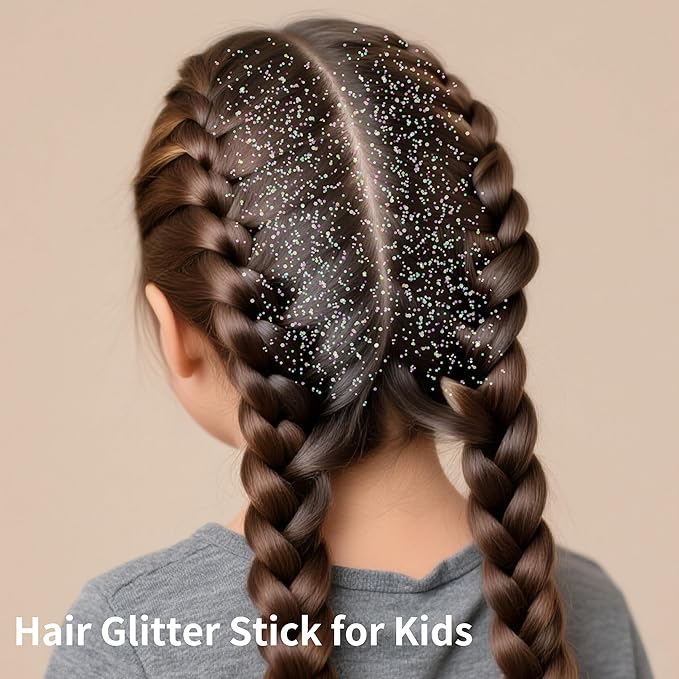 MEICOLY Clear White Face Body Glitter Stick,Hair Glitter Stick for Women,Sparkle Chunky Glitter Makeup,Waterproof Face Glitter for Party Rave Festival