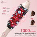Infrared Thermal Brush, 2026 Upgrated Negative Ion Thermal Round Brush for Women Girls Hair Care, Larger Barrel for Faster Blowout, 6-Temp, Dual Voltage, No Damage, LED Display, 1.7 Inch Salon Styler