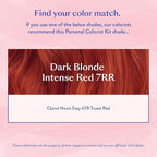 eSalon Permanent Hair Color & Hair Dye Complete Kit - Personal Colorist Kit for Up To 100% Gray Coverage for All Hair Types - Professional-Grade Ammonia-Free Hair Dye (Dark Blonde Intense Red 7RR)