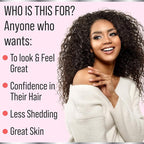 Biotin + Keratin + Marine Collagen + Hyaluronic Acid, 4-in-1 Hair Growth Vitamins with 10000mcg Biotin Capsules, Thickening Complex for Women & Men with Hair Thinning