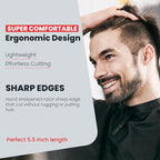 Suvorna Swivel Hair Scissors Professional - Barber Scissors for Hair Cutting - 5.5" J2 420 Japanese Stainless Steel hair cutting scissors for Trimming & Grooming - Hair Shears for Women & Men