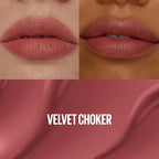MAYBELLINE Super Stay Teddy Lip Tint, Long Lasting Matte Lipstick for Up To 12HR Wear, Velvet Choker, 1 Count
