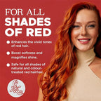 Luseta Red Hair Shampoo & Conditioner Set for Color Treated, Sulfate and Paraben Free for Copper Brightening, Strengthening Follicles With Pomegranate Extract 2 x 16.9oz
