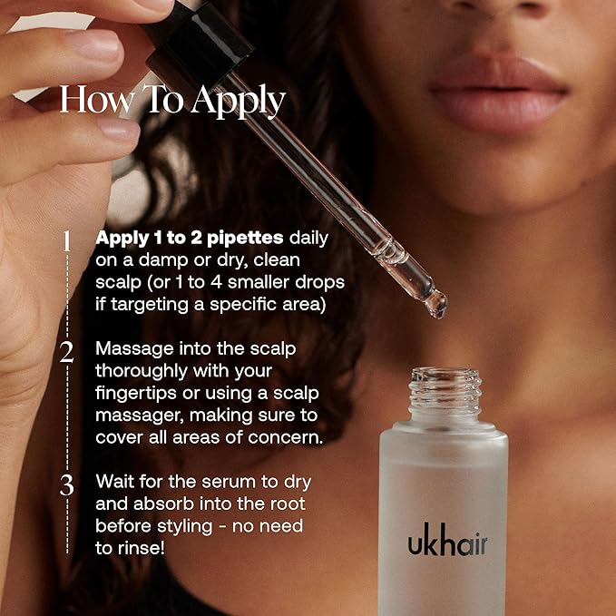 UKLASH Enhancing Hair Serum for Men and Women - Promotes Thickness in Thinning Hair, Clinically Tested, Lightweight and Fast-Absorbing - 1.7 oz