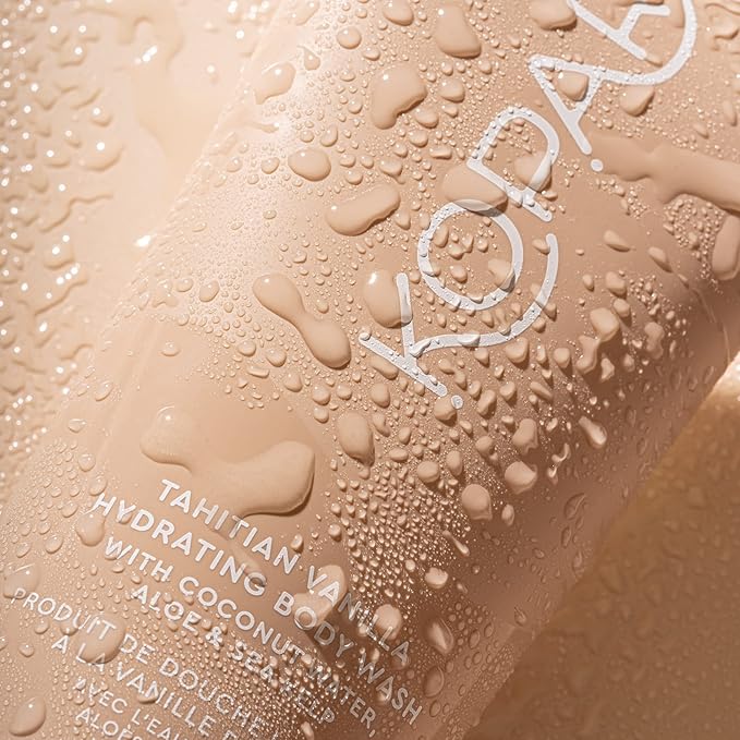 Tahitian Vanilla Hydrating Body Wash with Coconut Water, Aloe & Sea Kelp | Cleanses Without Stripping Moisture or Natural Oils | Infused with Notes of Warm Vanilla | Vegan and Cruelty-Free | 9.0 Oz