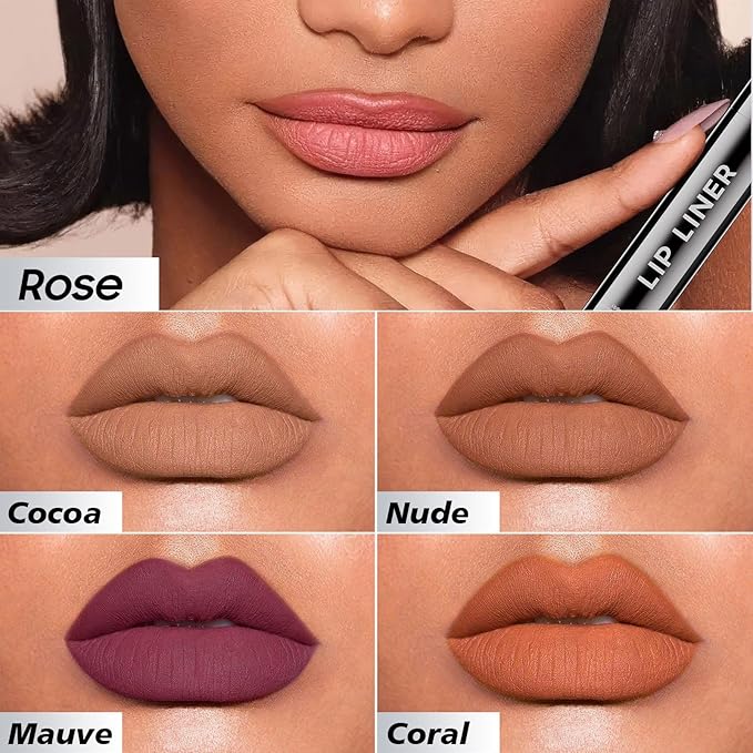 Lip Stain Peel Off - Lip Liner Long-wear & Waterproof Moisturizing Lip Stain with Matte Finish, Transfer-Proof, Non-Stick Cup Lip Tint Stay On All Day (Mauve)