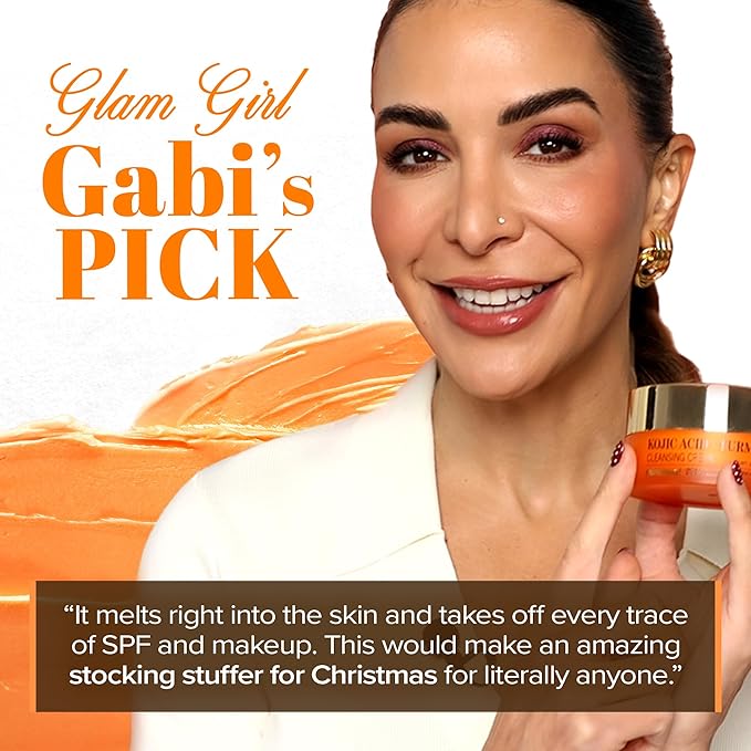 KOJIC ACID TURMERIC CLEANSING CREME| Balm to Oil Cleanser | Makeup Remover Cleansing Cream | No Eye Stinging | Helps Even Tone & Fade Hyperpigmentation w/Consistent Use 100ml,4pcs