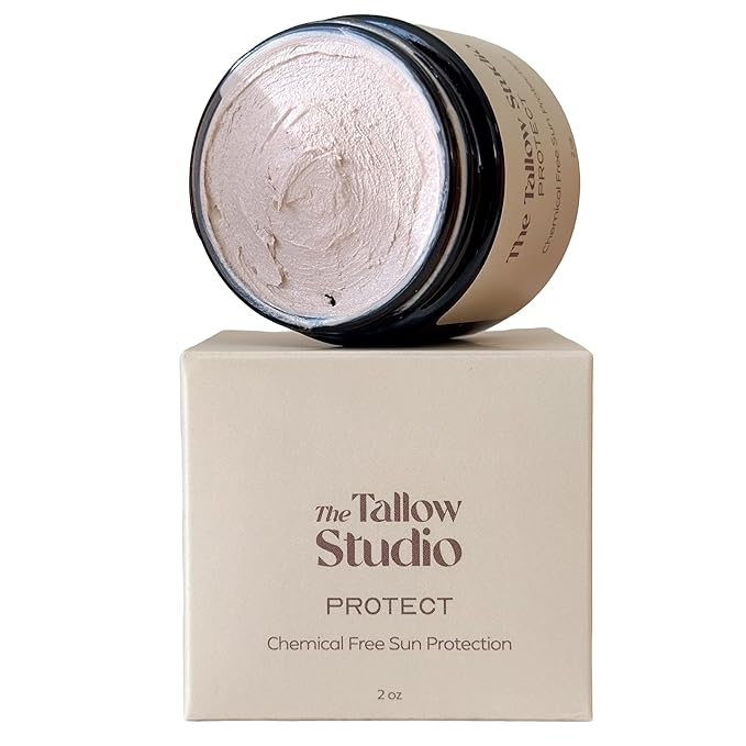 Everyday Tallow Mineral Sun Balm ~ SPF 30 | 100% Grass-Fed & Organic | Face & Body | Naturally Scented with Frankincense & Lavender Oil | Zinc Oxide | Water Resistant (2oz)
