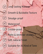 Single Matte Eyeshadow,Rose Brown Eye Shadow Palette Brow Makeup,High Pigment Waterproof Pressed Monochrome Nude Eye Shadows Powder with Smooth Lightweight Blendable Formula for Daily Eye Look-05