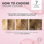 L'Oreal Paris Excellence Crème Permanent Hair Dye, Triple Care Hair Color with Pro-Keratine Complex for 100% Gray Hair Coverage, 7 Dark Blonde, 1 Kit (Pack of 2)