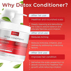 Detox Conditioner – Deep Cleansing Hair Conditioner for Damaged Dry Hair | Heavy Metal Detox & Build-Up Removal | Nourishing Scalp Care, Sulfate-Free Formula – 300ml