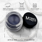Mommy Makeup Waterproof Stay Put Gel Eyeliner Pot with Micropigments - Smudge-Proof, Long Lasting, Highly Pigmented Cream Eye Liner, 0.14 oz (Blue Angel)