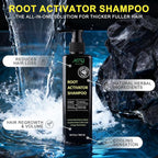 Root Activator Shampoo for Men & Women - Anti Hair Loss & Mens Hair Regrowth Shampoo with Natural Herbal Ingredients & Biotin - For Scalp Health & Cooling Sensation, 10.1 Fl Oz /300ml