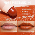 Oulac Orange Lipstick - Moisturizing Lipstick Tinted Lip Balm for Dry Lips, Rust Red Lip Crayon & Blush - Lip Colour and Cheeks Makeup | 2.48g, Pumpkin Please! (07)