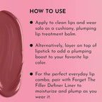 Lawless Forget the Filler Lip Plumping Line Smoothing Tinted Balm - Posey - Premium Tinted Lip Balm with Natural Ingredients to Plump and Smooth Lips for a Firmer, Fuller Look - 0.09 oz