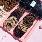 YANRONG 1159PCS Hair Accessories for Woman Set Seamless Ponytail Holders Variety Hair Scrunchies Hair Bands Scrunchy Hair Ties For Thick and Curly (Brown)