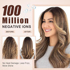 1200W Big Size Professional Hair Dryer Brush Blow Dryer Brush in One, 110v-220v Hot Air Straightener Brush for Smooth Frizz-Free Blowout, Fast Dry & Style