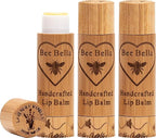 Bee Bella Lip Balm, Lavender Vanilla, 3 Pack - Moisturizing Lip Care, 100% Natural, Original Organic Beeswax with Vitamin E, Handmade in USA, Gift